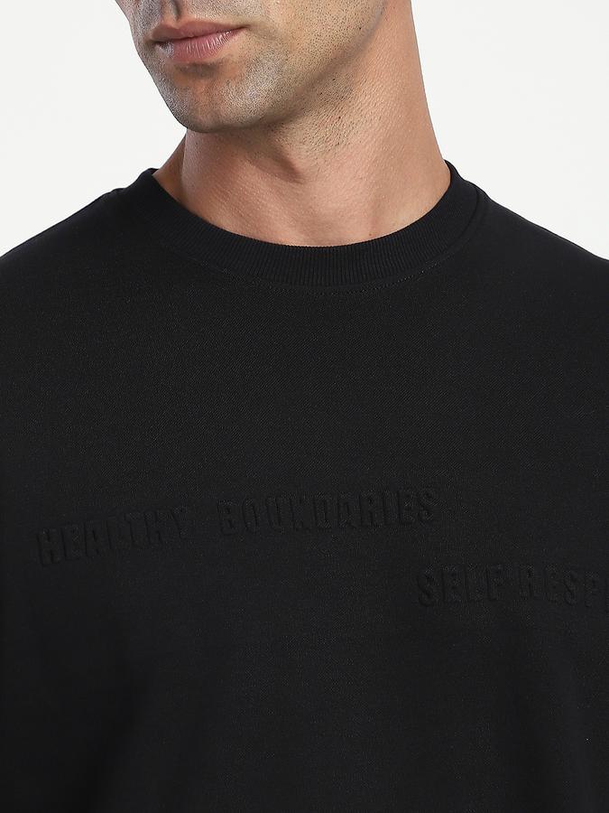 R&B Men's Black Printed T-Shirt
