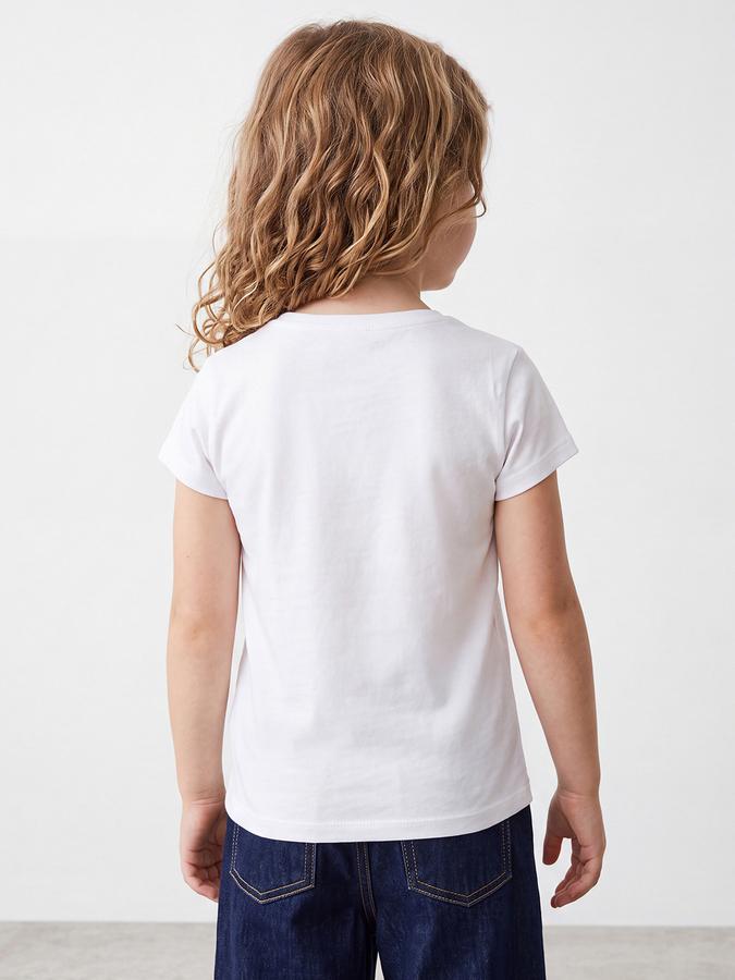 R&B Girls Ivory Graphic Print Short Sleeves Tshirt