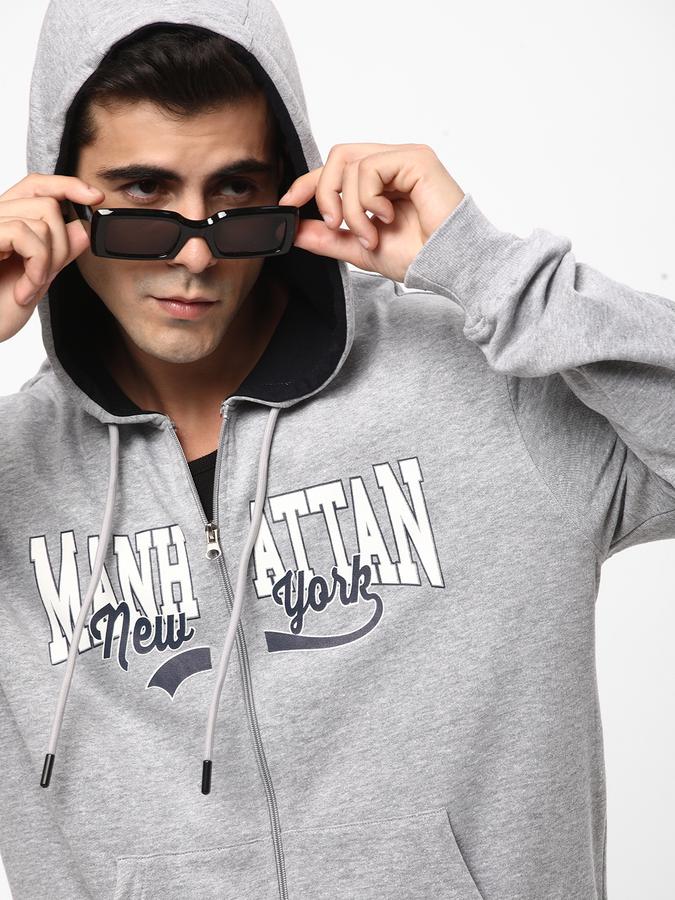 Men Cotton Regular Fit Hooded Jacket