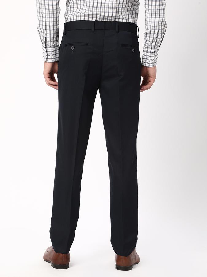 R&B Men Blue Formal Trousers image number 2