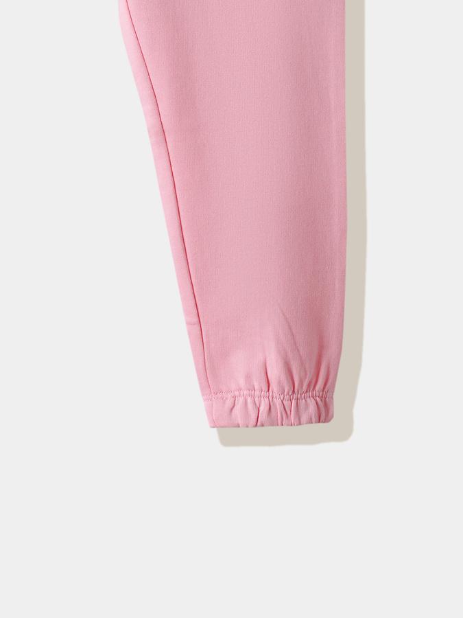 Girls Cotton Regular Fit Drawstring Waist Printed Pants