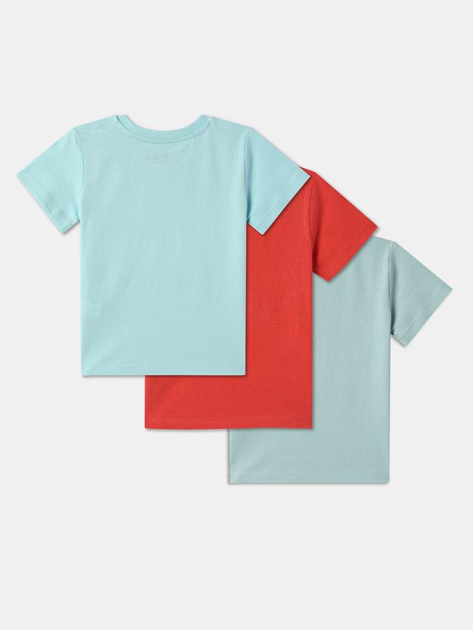 Pack of 3 Boy Graphic Print Round-Neck T-Shirts image number 1