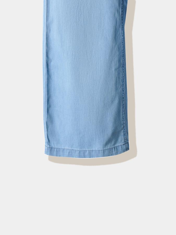 Girls Cotton Regular Fit Elastic Waist Solid Jeans