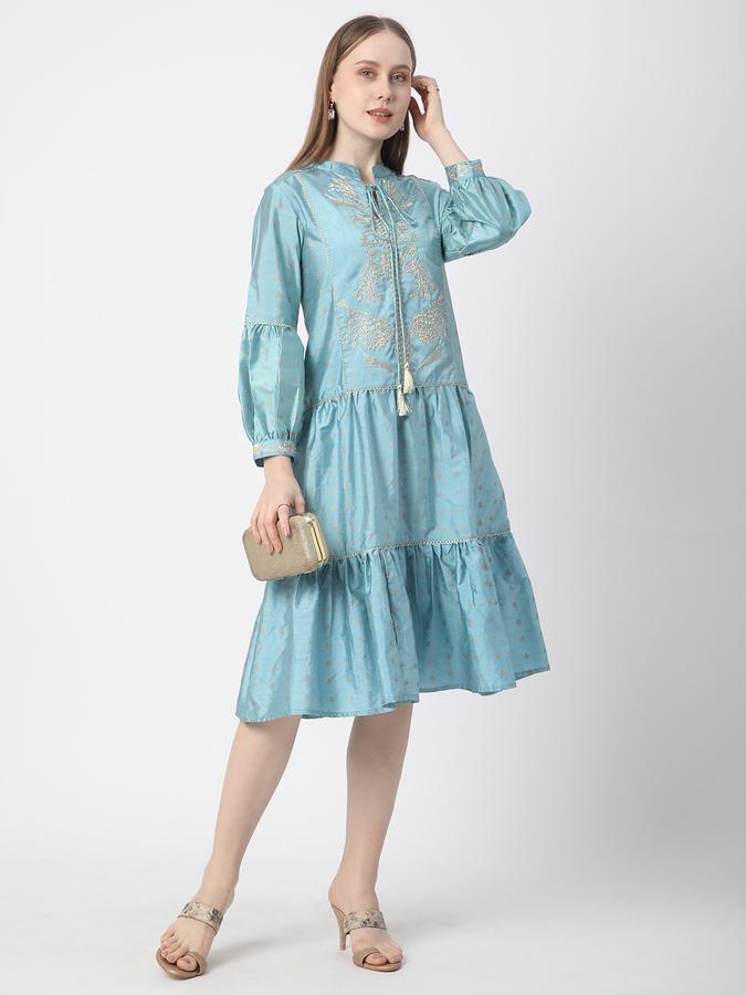 Women Viscose Embroidered A-Line Ethnic Dress