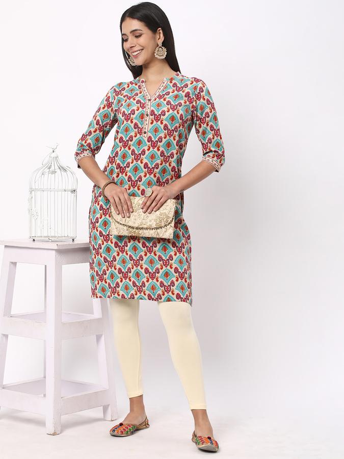 Women Printed Straight Kurta image number 1