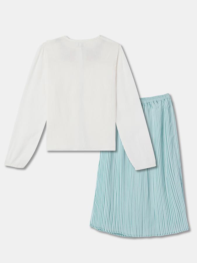 Girls Embroidered Top & Skirt Set image number 1