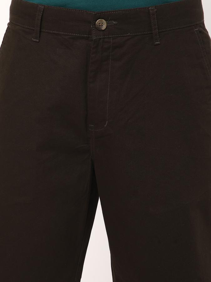 Boys Cotton Regular Fit Button Closure Clean Hem Shorts