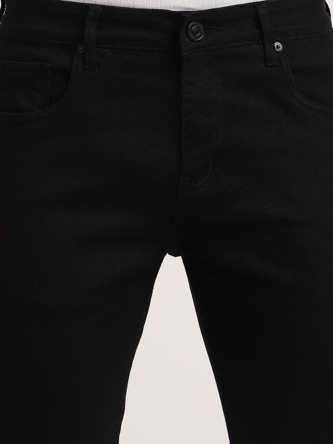 Men Stretch Carrot Fit Mid Rise Clean Look Jeans