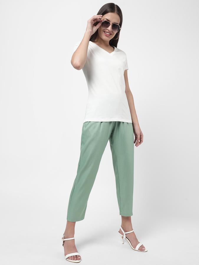 R&B Women's Solid Peg Trousers image number 1