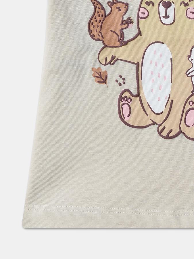 Baby Girls Graphic Print Pure Cotton Regular T Shirt image number 3