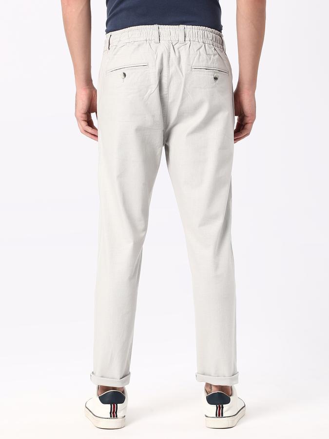 R&B Men Grey Casual Trousers image number 2