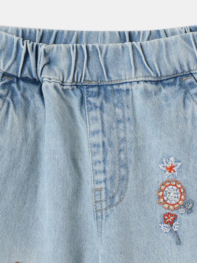 R&B Girls Light Blue Regular Fit Mid-Rise Jeans