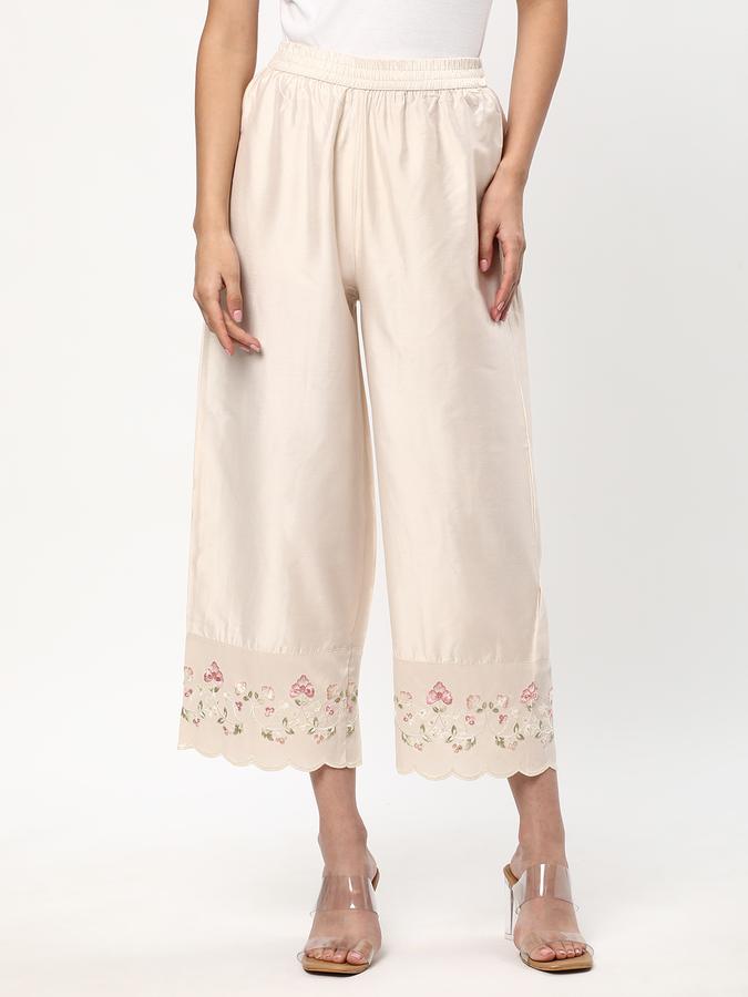 Women Embroidered Wide Leg Pants image number 0