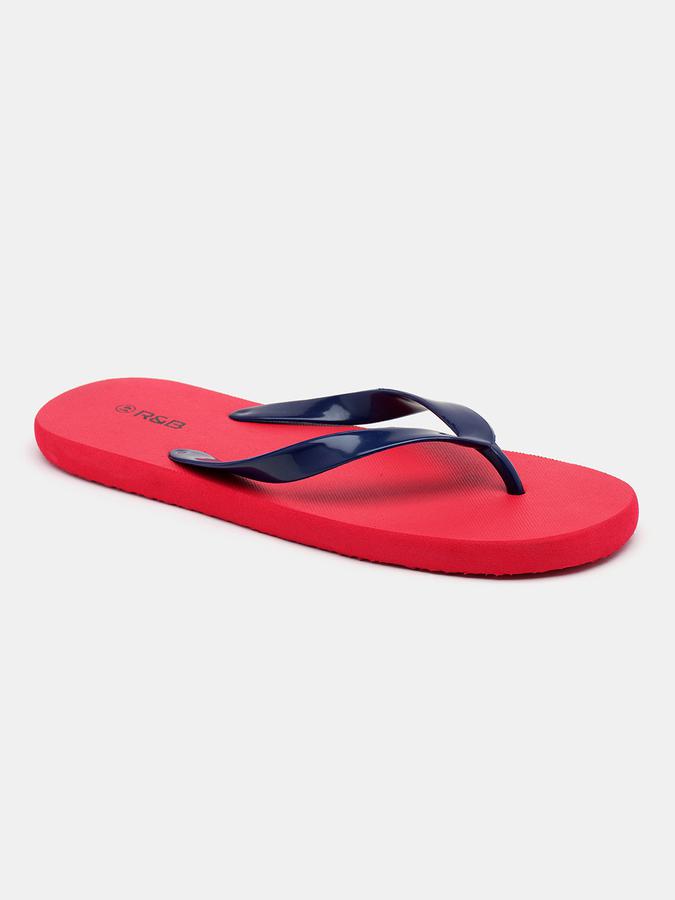 R&B Men Red Flip Flops image number 2