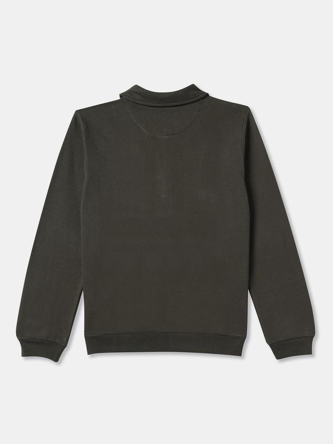 Boys Relaxed Fit Full Sleeve Zip Neck SweaT-Shirt