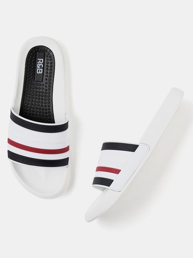 R&B Men White Flip Flops