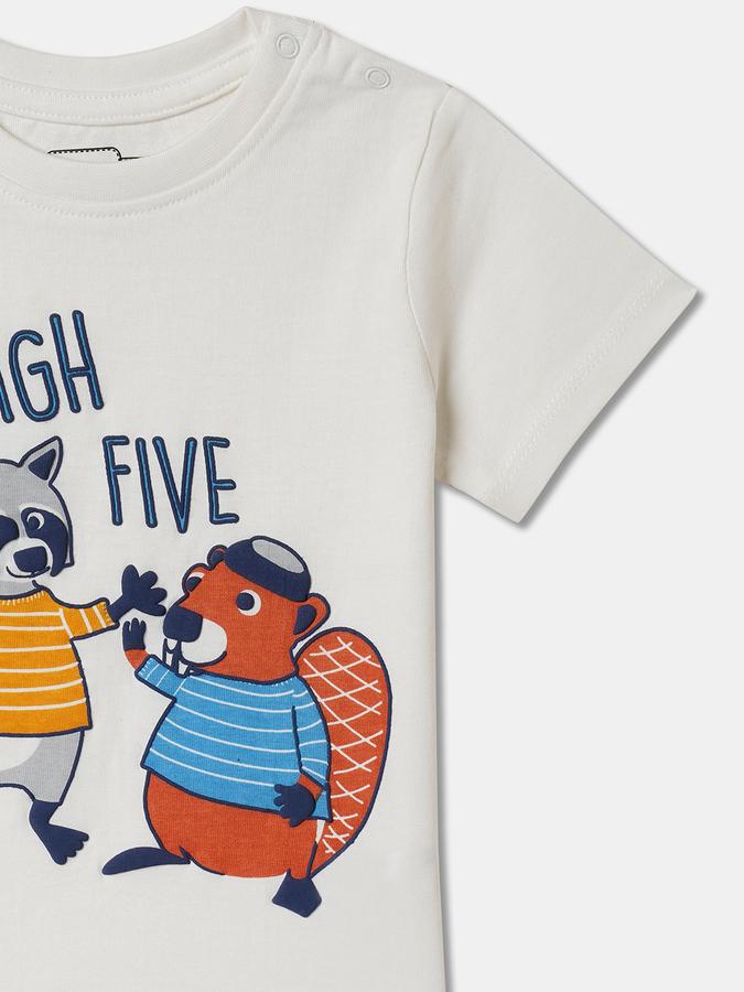 Baby Boys Graphic Print Pure Cotton Regular T Shirt image number 2