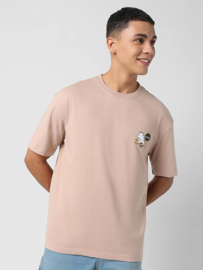 Men Typographic Print Oversized Fit T-Shirt