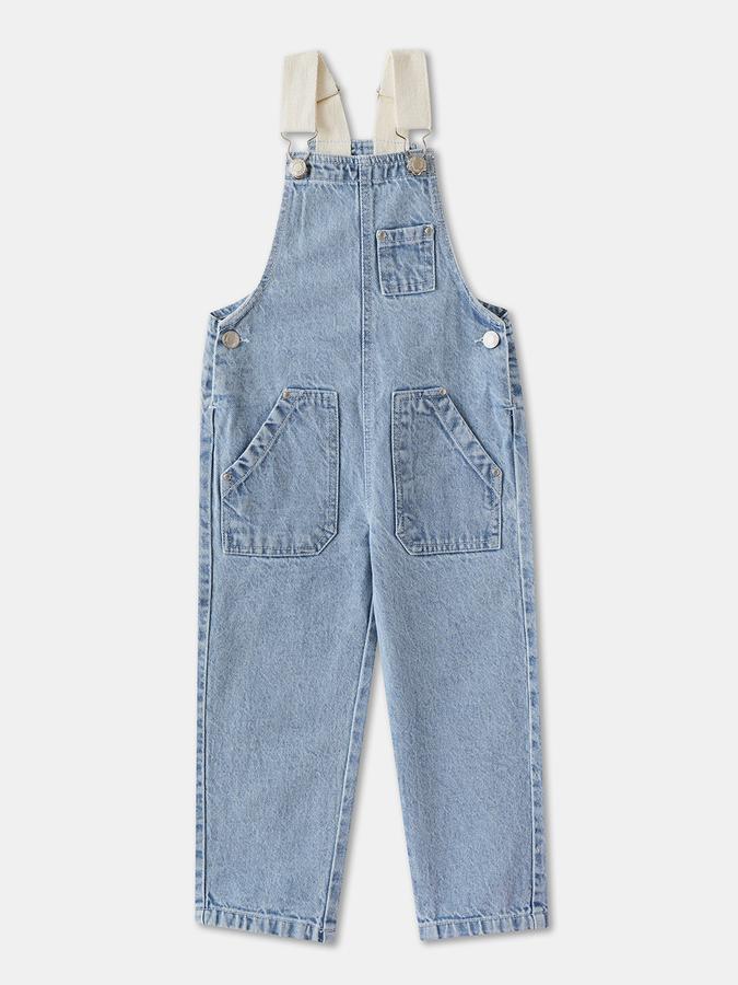 Dungaree For Girls Printed Pure Cotton image number 3