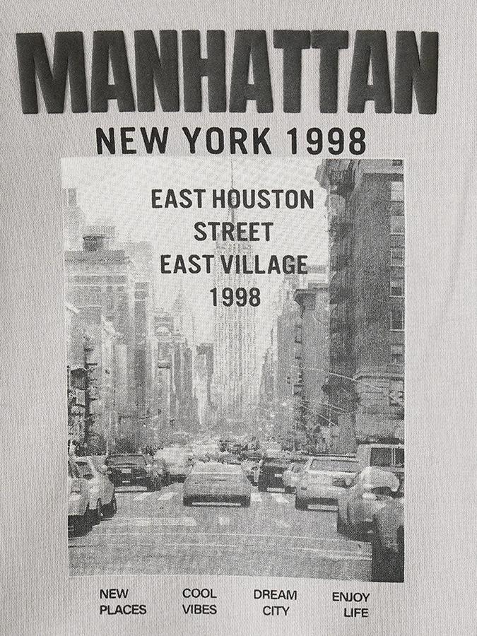 Boys Cotton Blend Relaxed Fit Crew Neck Graphic Sweatshirt