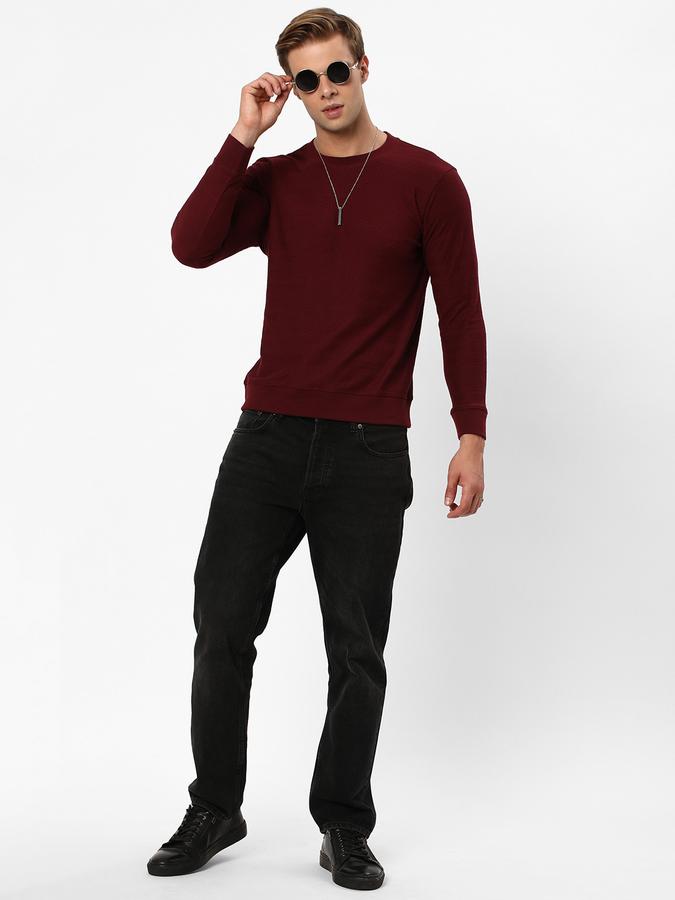 R&B Men's Full Sleeve Solid Structured T-Shirt image number 1
