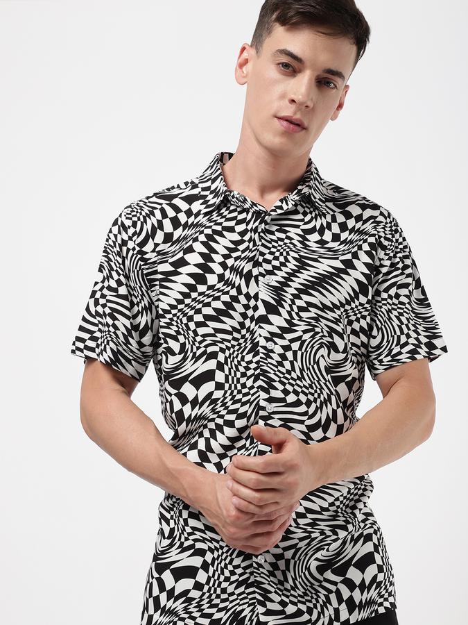 R&B White Men Casual Shirts