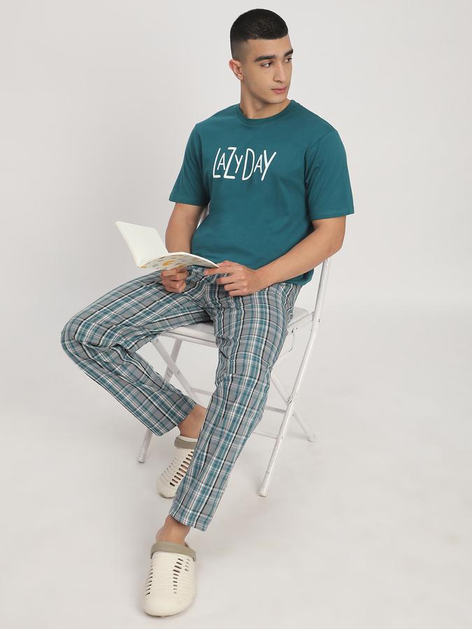 Men Polycotton Regular Fit Elastic Waist Open Hem Trackpants
