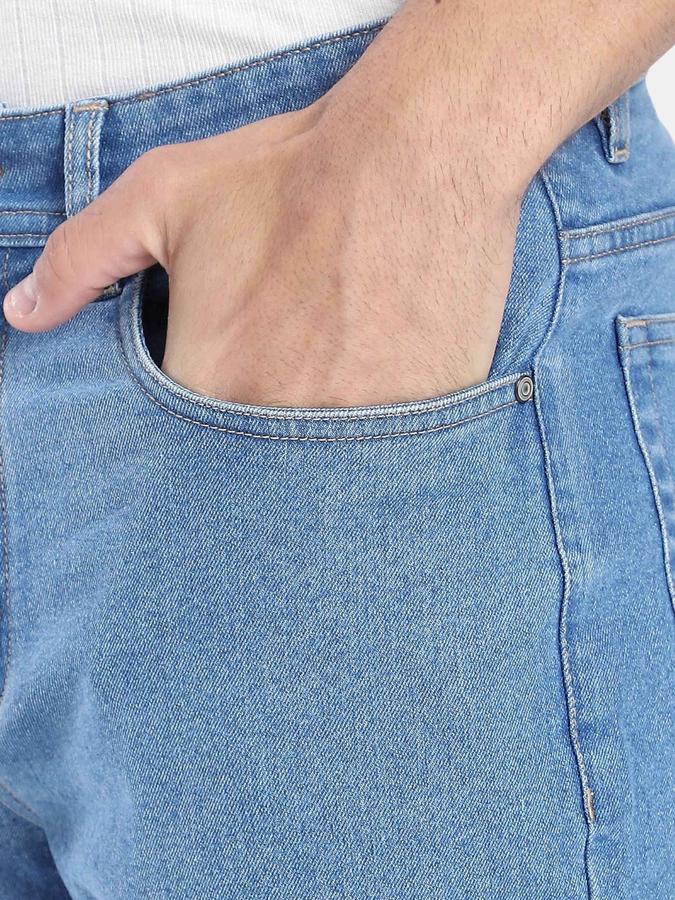 R&B Blue Straight Fit Men Mid Rise Jeans