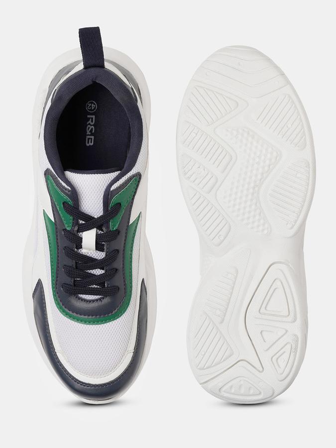 R&B Men Colour-Blocked Lace-Up Sneakers image number 3