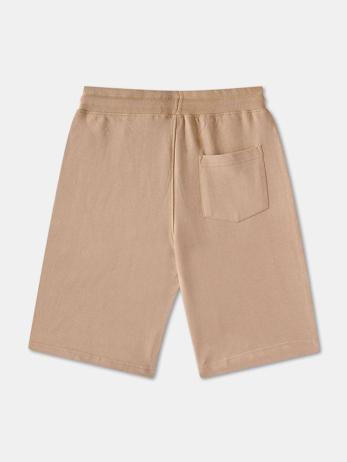 Boys Cotton Graphic Print Drawstring Waist Clean Hem Shorts