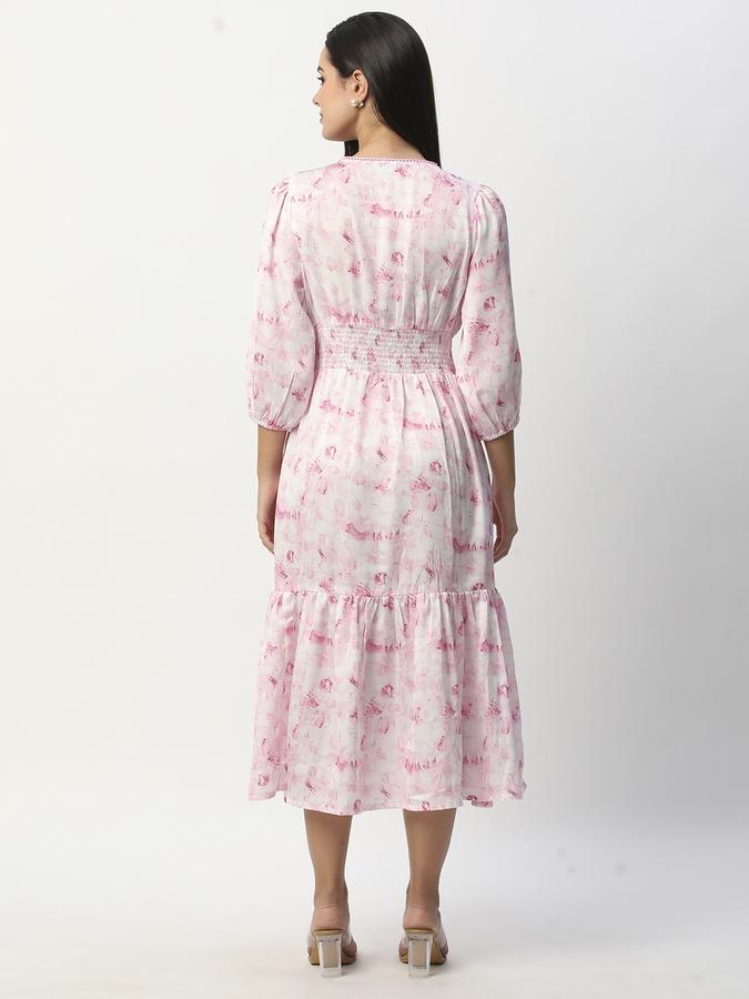 Women Rayon Printed Fit And Flare Ethnic Dress