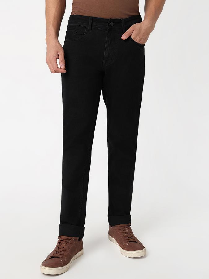 Men Cotton Slim Fit Mid Rise Clean Look Jeans