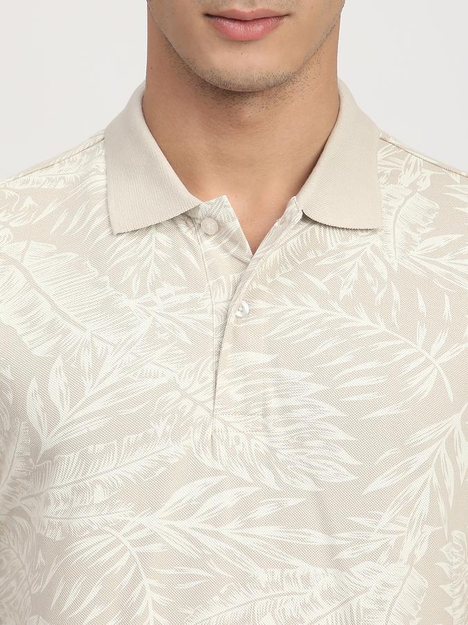 Printed Men Polo Neck T-Shirt  image number 3