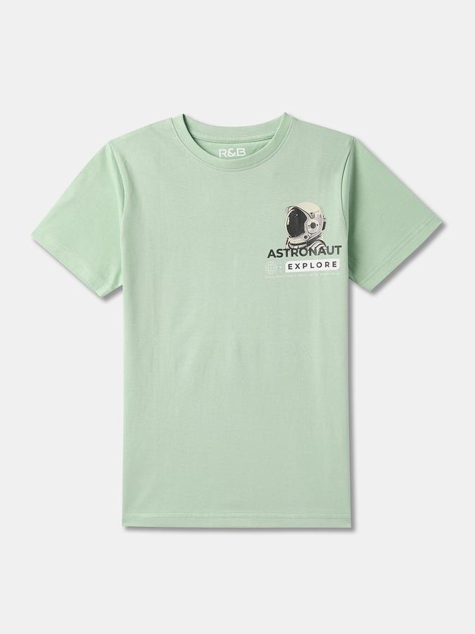 Boys Graphic Print Regular Fit Round-Neck T-Shirt image number 0