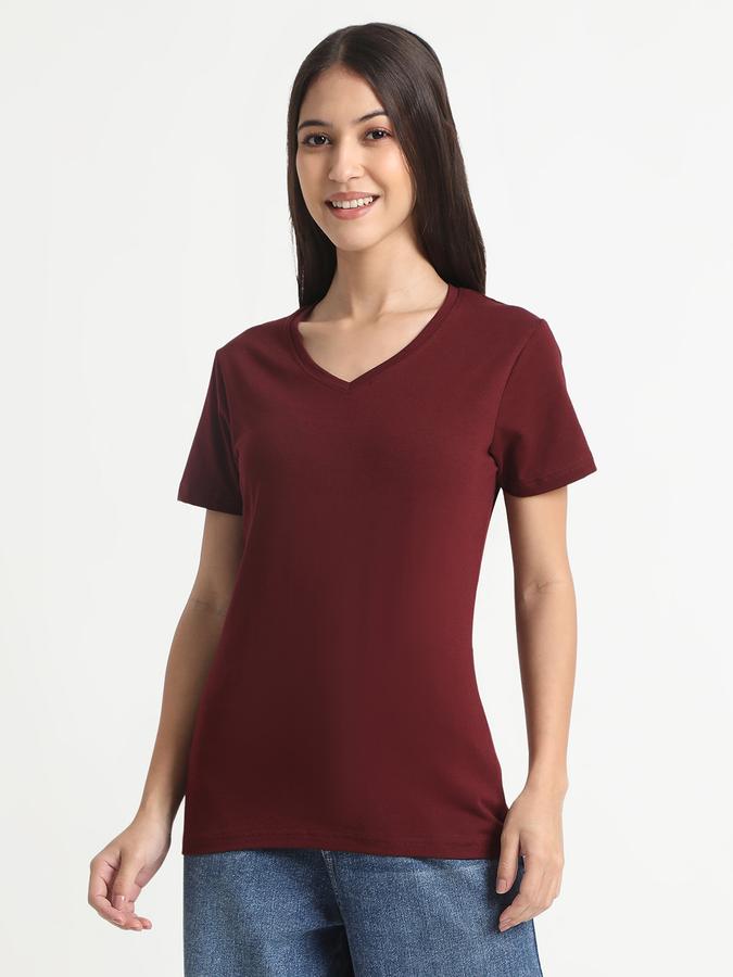 V NECK SOLID TEE data-index=