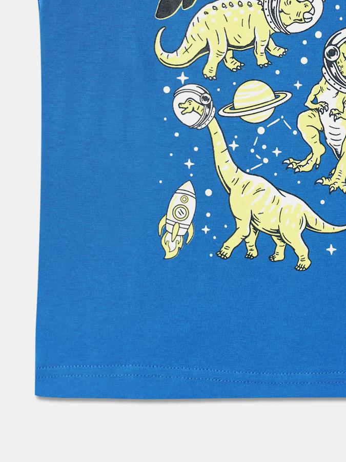 Boys Graphic Print Round-Neck T-Shirt image number 3
