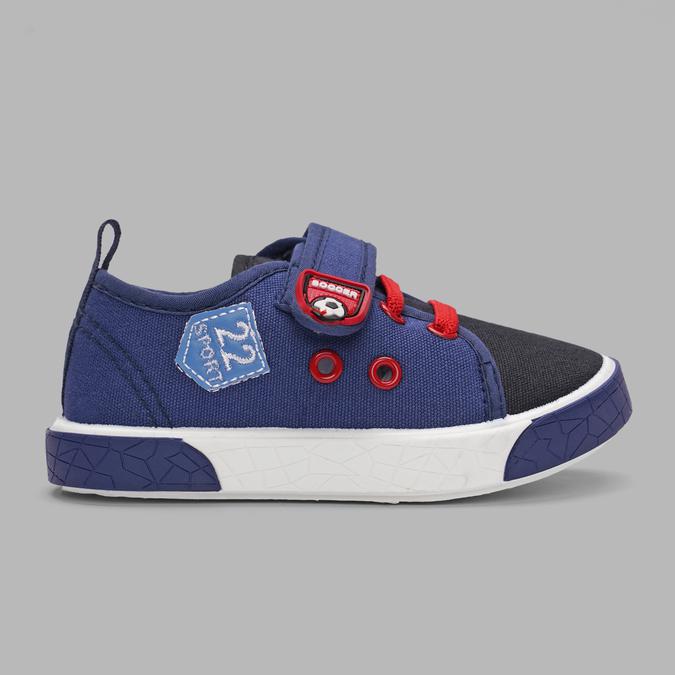 R&B Boy's Blue Printed Velcro Shoes image number 1