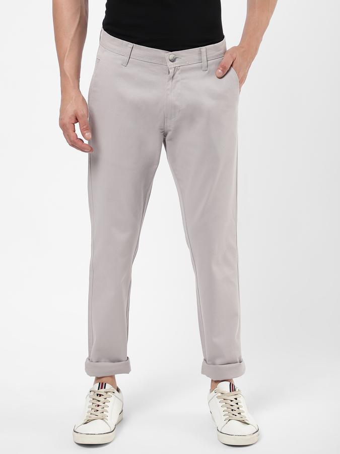 R&B Men Grey Casual Trousers image number 0