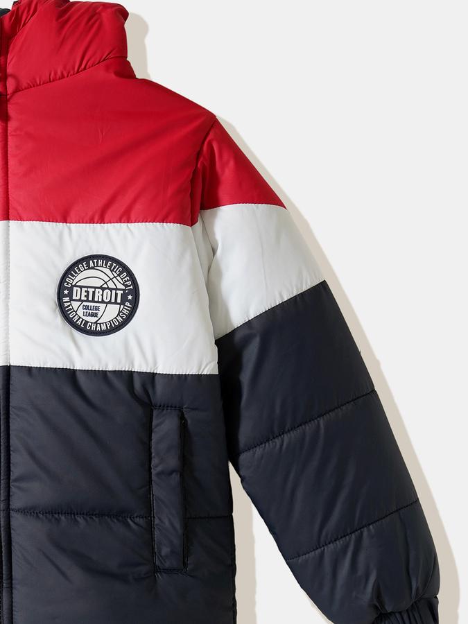 R&B Boys' Red Colourblocked Jacket