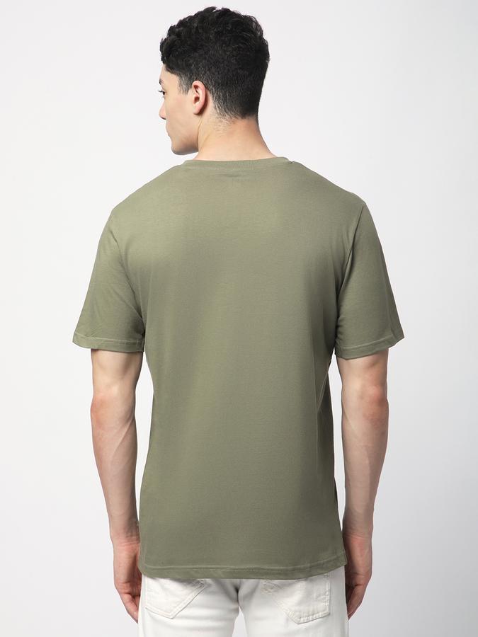 R&B MENS SOLID CASUAL T-SHIRT WITH ROUND NECK AND SHORT SLEEVES image number 2