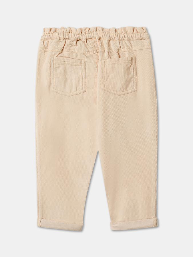 Boys Corduroy Regular Fit Embroidered Elasticated Waist Trouser