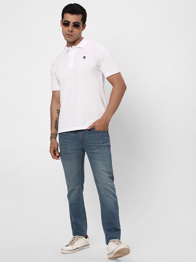 Men Logo Embroidered Regular Fit Polo T-Shirt image number 1