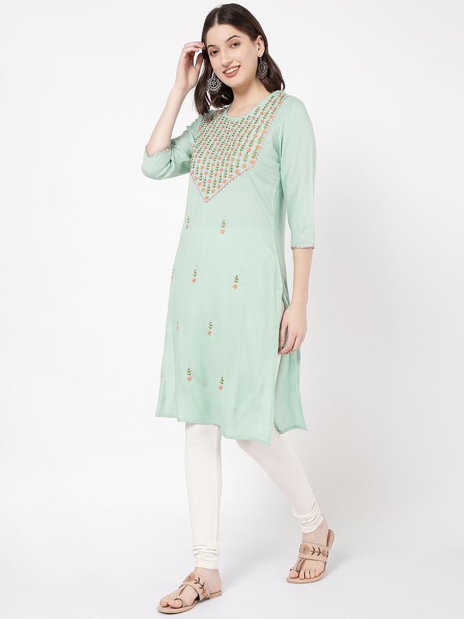 Women Printed Straight Kurta image number 1