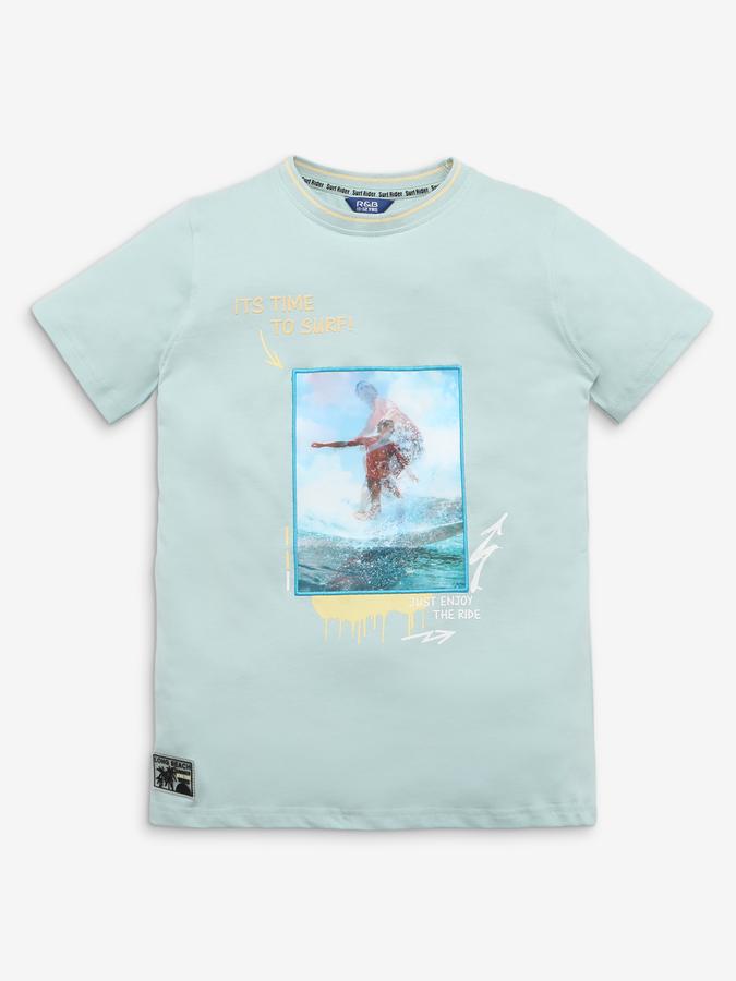 Boys Graphic Print Regular Fit Crew-Neck T-Shirt image number 0
