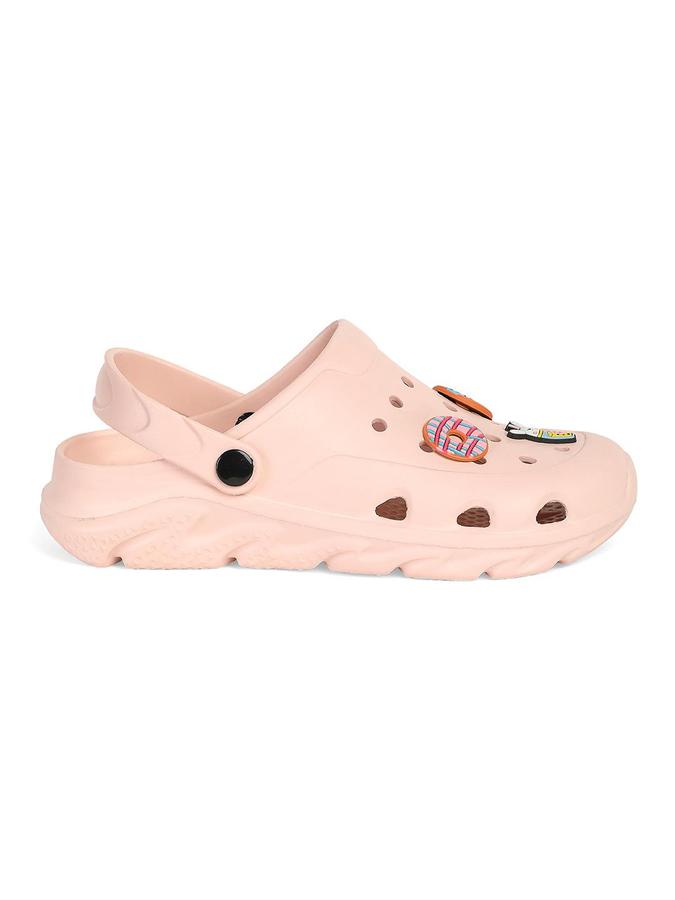 R&B Pink EVA Embellished Girls Clogs