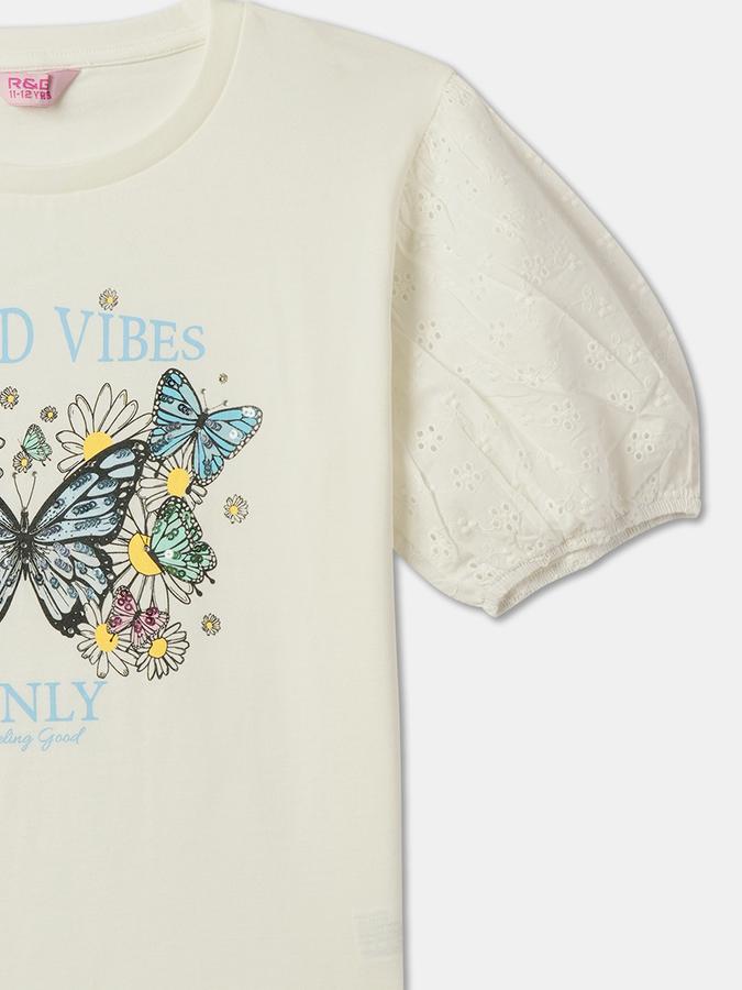 Girls Graphic Print Regular Fit Top image number 2