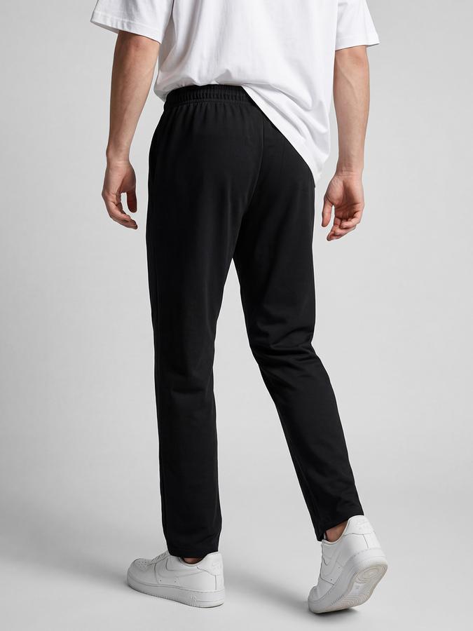 R&B Black Solid Men Mid-Rise Regular Fit Track Pant