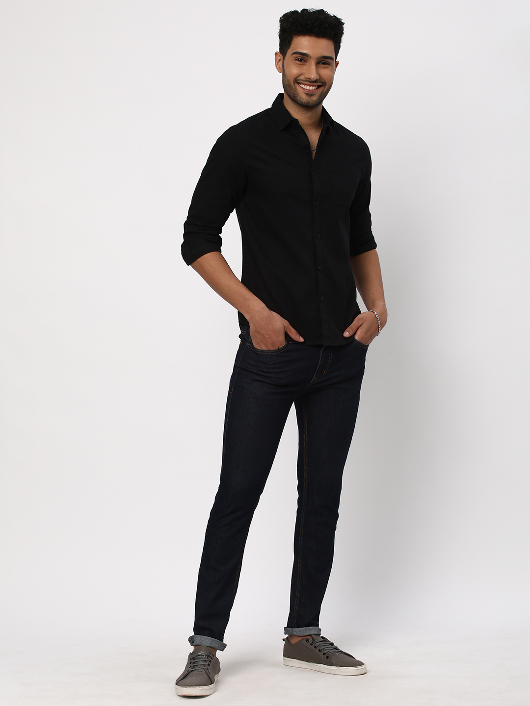 Men Regular Fit Shirt with Patch Pocket image number 1