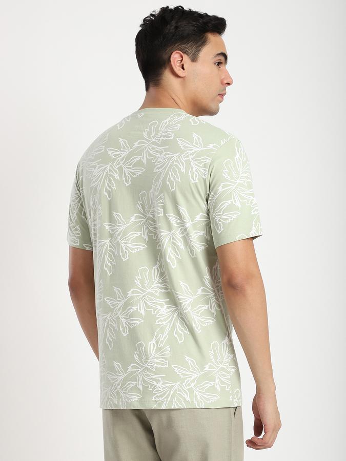 Men Cotton Regular Fit Crew Neck Graphic T-shirt