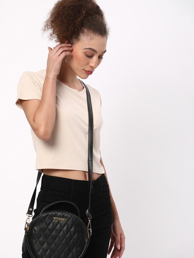 Women Ribbed Regular Fit Round-Neck Top image number 0